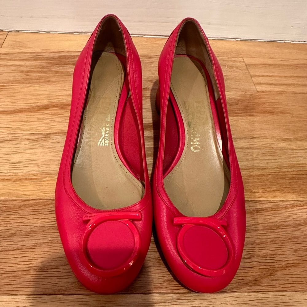 Authentic Salvatore Ferragamo red shoes